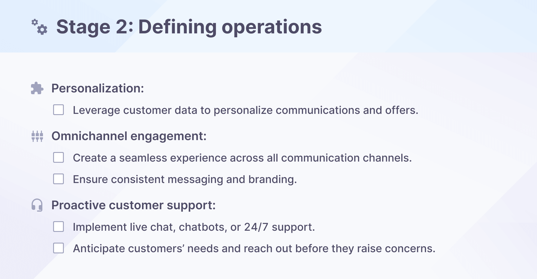 Strategy for customer engagement step 2