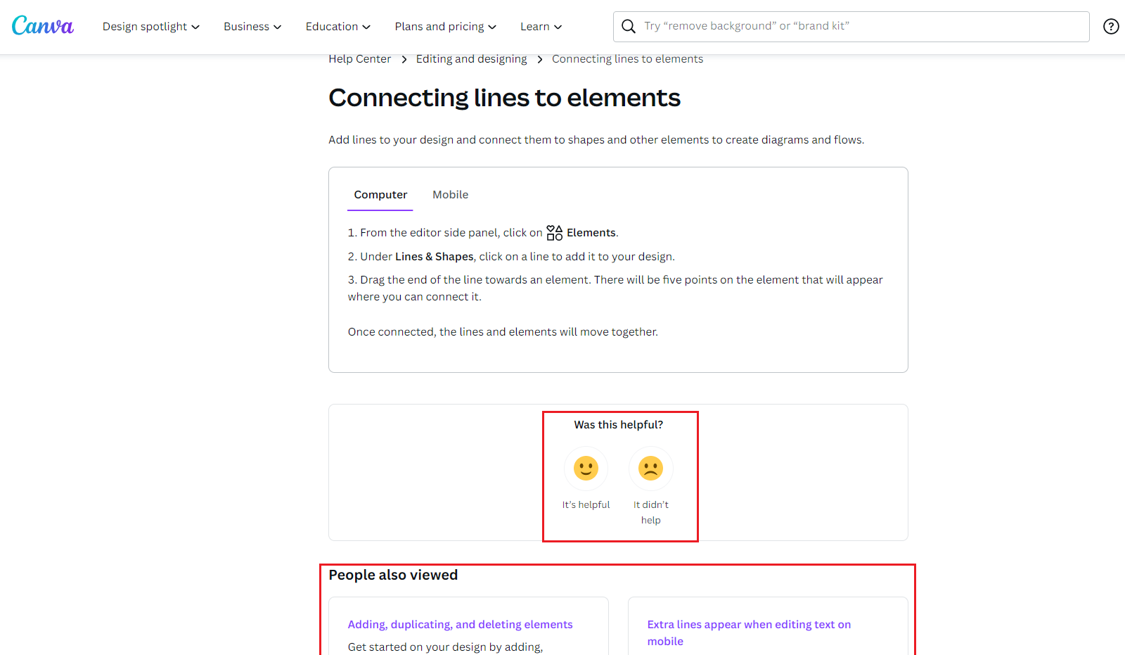 canva knowledge base page