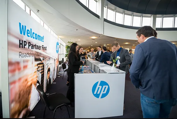 hp front desk inside large hall