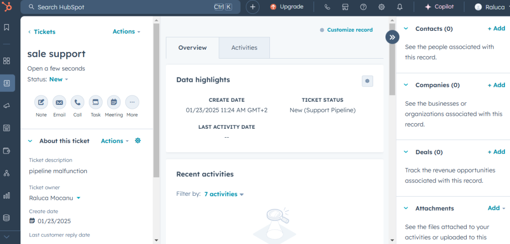 hubspot sales hub dashboard