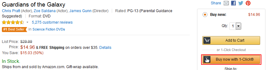 amazon product recommendations screenshot