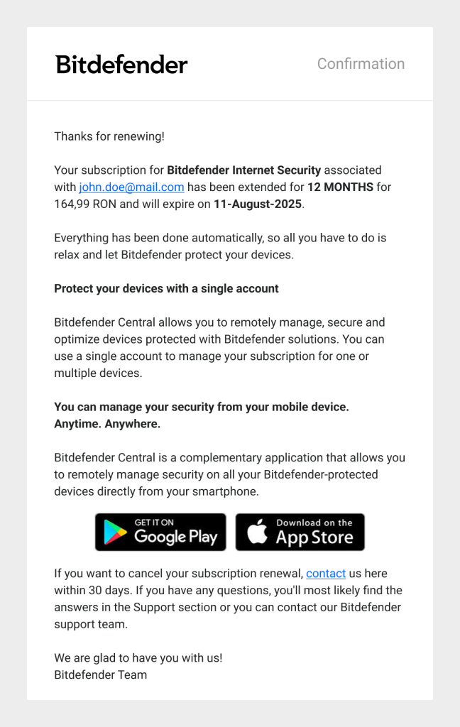 Bitdefender engaging customers