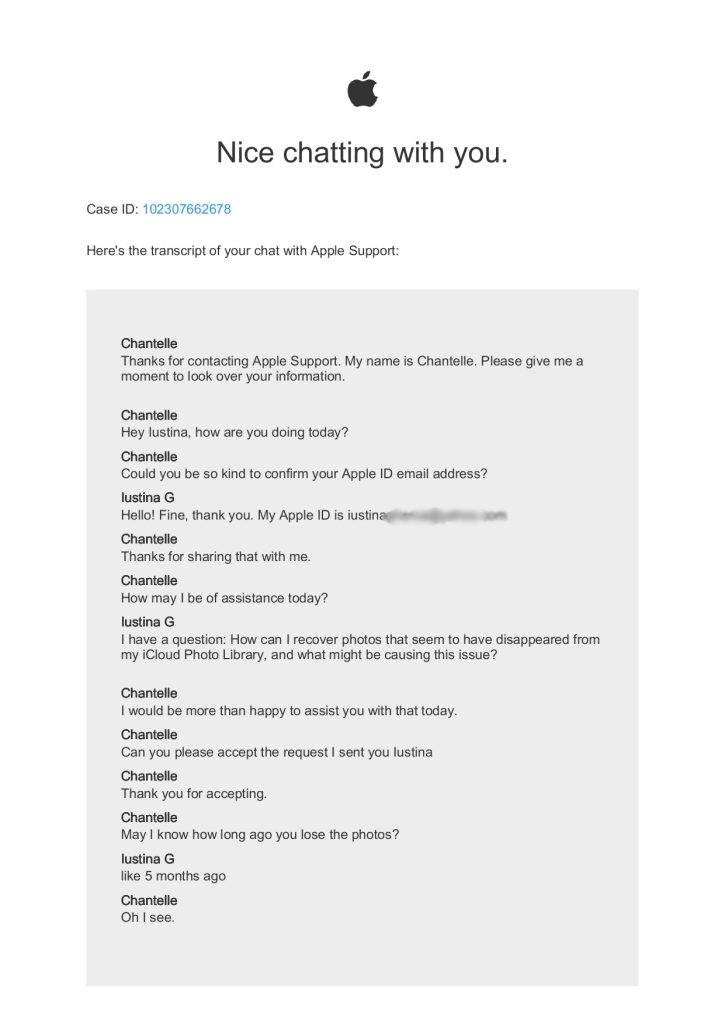 Apple - example of good customer service