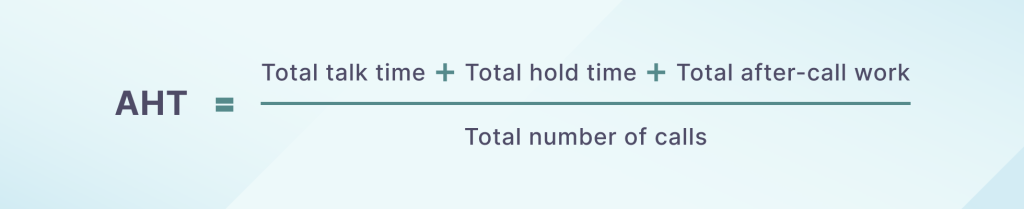Average handling time formula