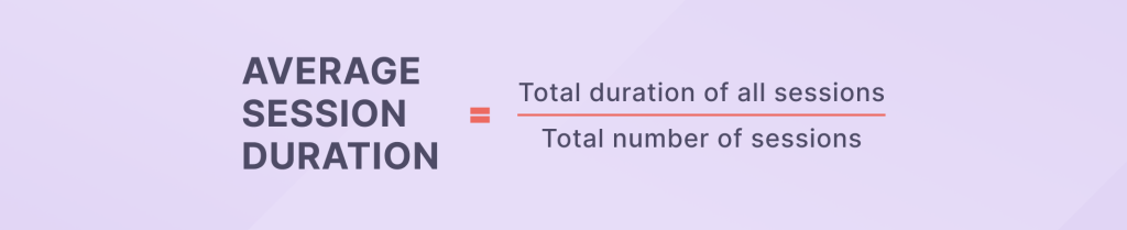 Average session duration formula