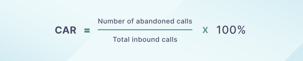 Call abandonment rate formula
