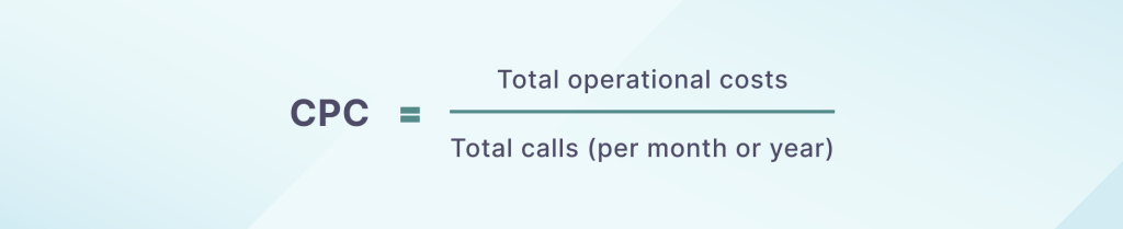 Cost per call formula