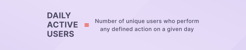 Daily active users formula