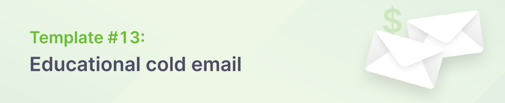 Educational cold email template