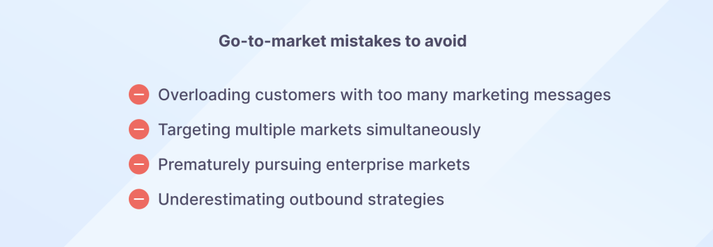SaaS go-to-market strategy mistakes to avoid