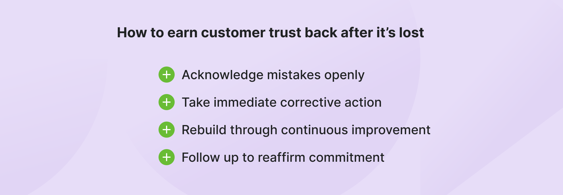 How to earn customer trust back