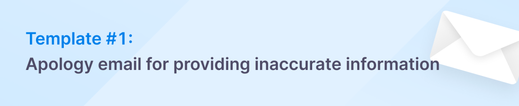 Inaccurate information template