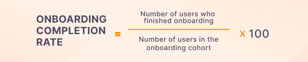 Onboarding completion rate metric