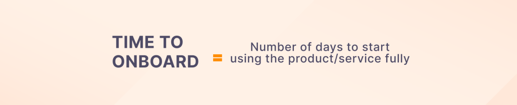 Time to onboard customer onboarding metric
