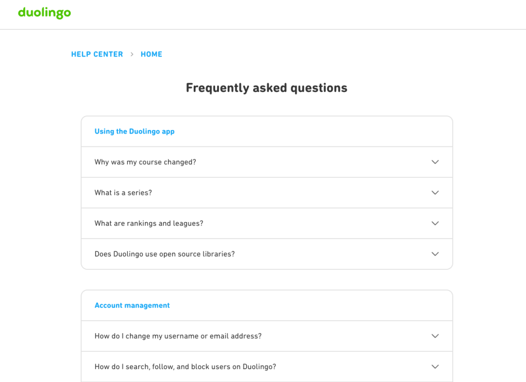 Duolingo - one of the best customer service companies