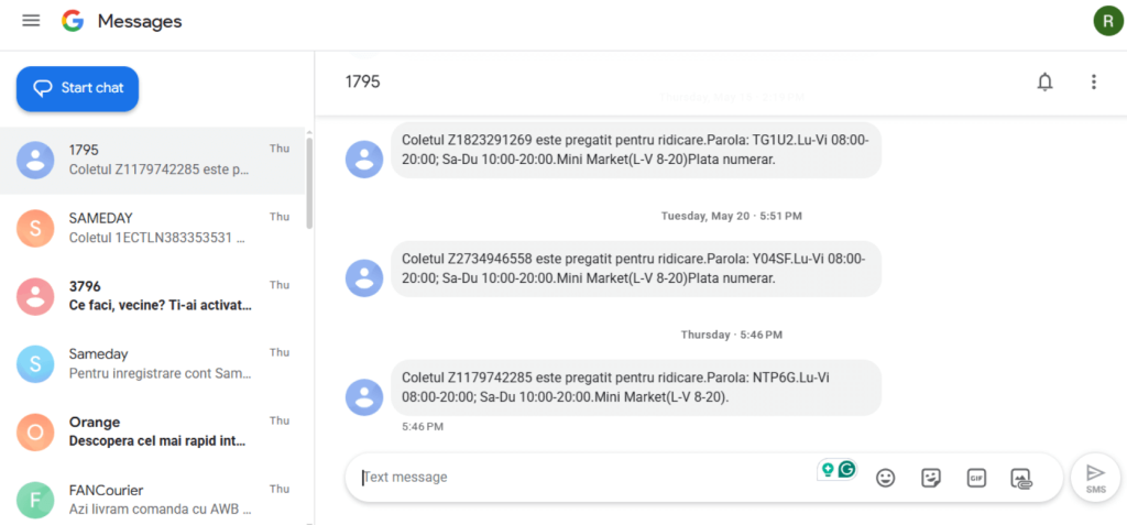 Google messages for texting
