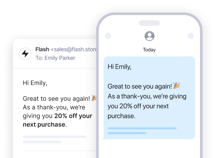 SMS & email campaigns, together